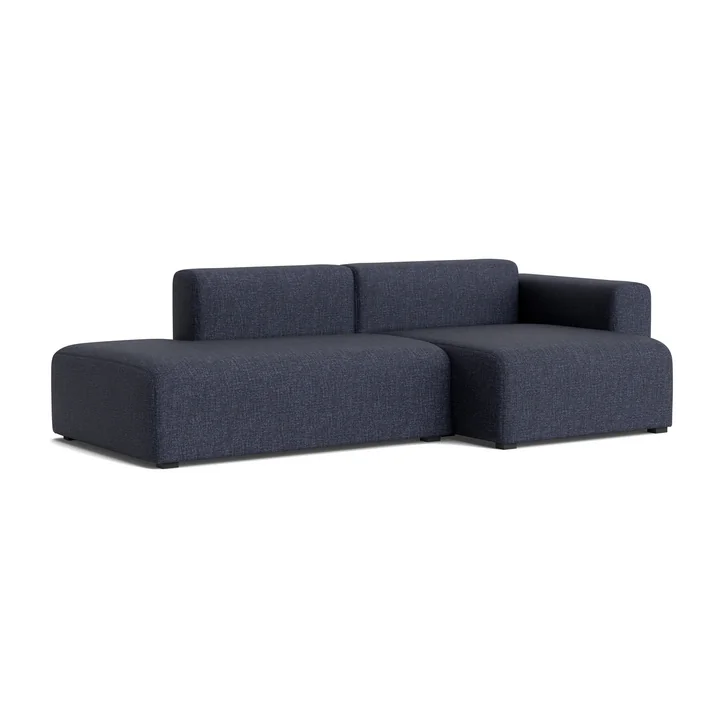 HAY - Mags Sofa 2,5 Sitzer mit niedriger Armlehne rechts, Kombination 3, dunkelgrau (Overlap 03)