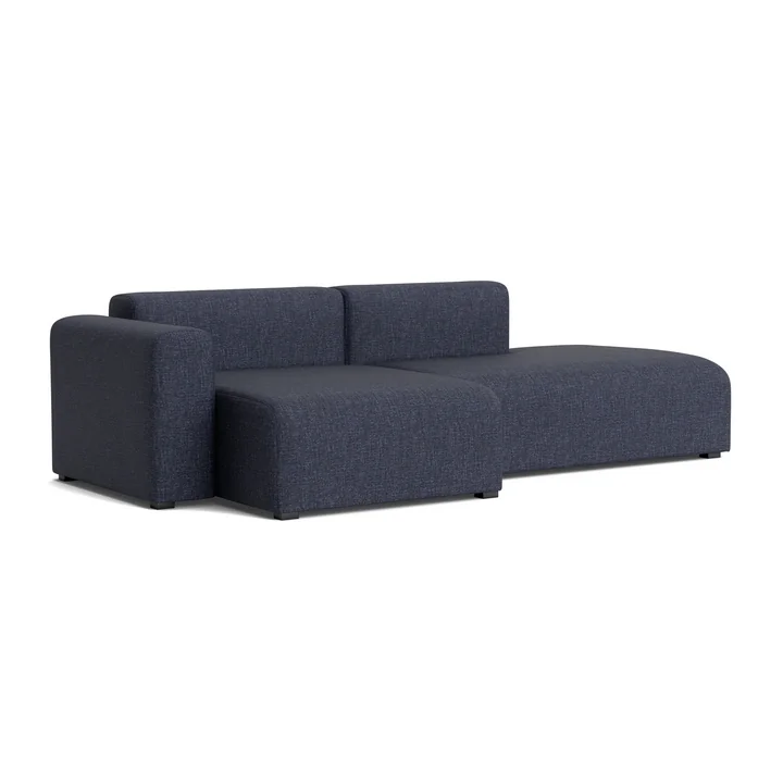 HAY - Mags Sofa 2,5 Sitzer mit niedriger Armlehne links, Kombination 3, dunkelgrau (Overlap 03)