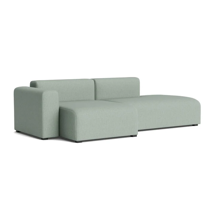 HAY - Mags Sofa 2,5 Sitzer mit niedriger Armlehne links, Kombination 3, hellgrün (Metaphor 023)
