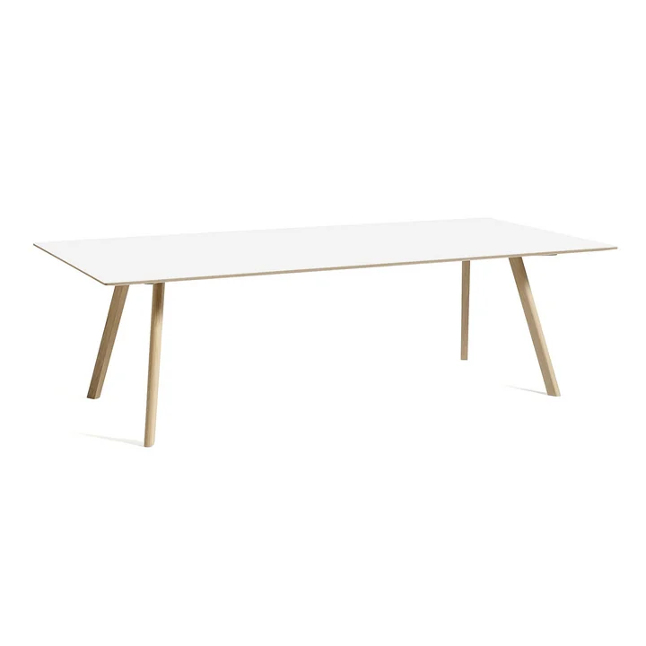 HAY - Copenhague CPH30 Esstisch, 250 x 120 cm, Eiche lackiert / Laminat weiß