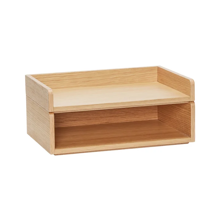 Hübsch Interior - Afour Schreibtisch Organizer, 33 x 22 cm, Eiche natur