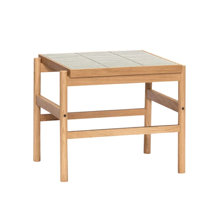 Hübsch Interior - Tile Beistelltisch, Eiche / mint