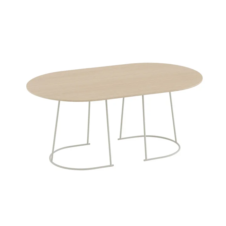 Muuto - Airy Couchtisch, mittel, Eiche lackiert / off-white