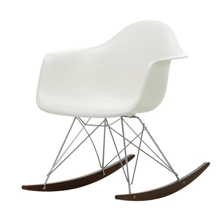 Vitra - Eames Plastic Armchair RAR , Ahorn dunkel / Chrom / weiß