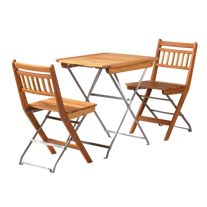 FDB Møbler - Lilleø M26 Klapptisch und M23 Klappstuhl, Teak natur geölt