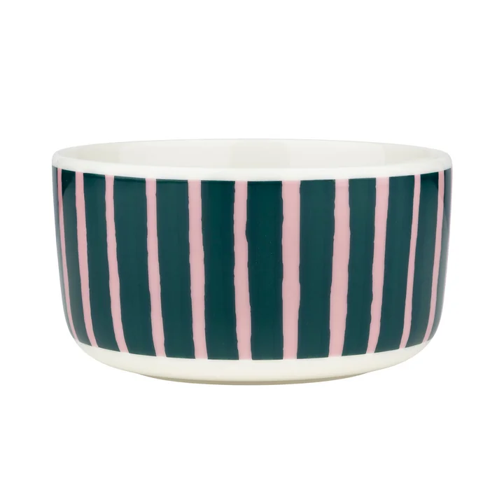 Marimekko - Oiva Piccolo Schale, 500 ml, white / pink / dark green