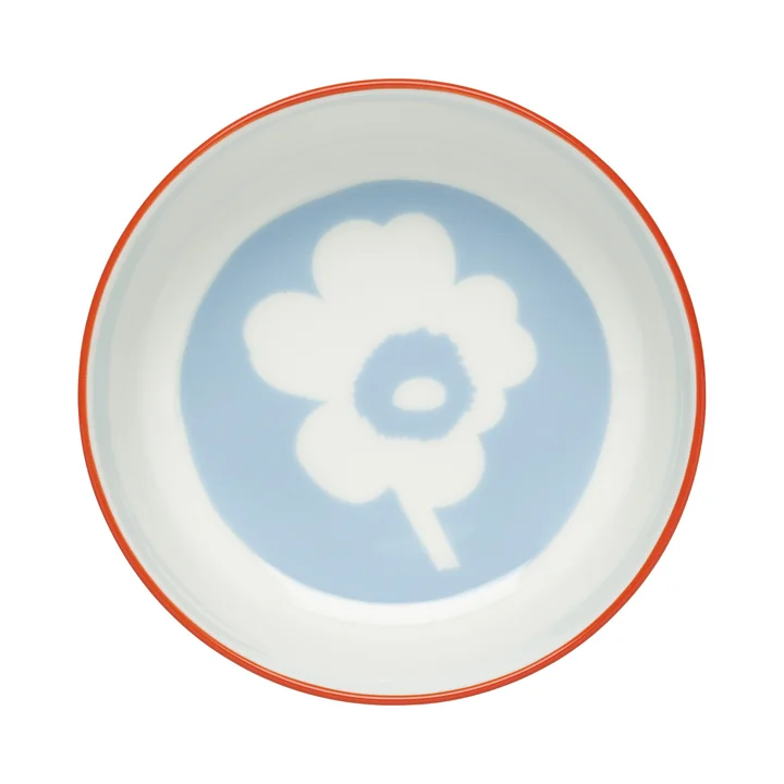 Marimekko - Oiva Unikko Schale, 400 ml, weiß / hellblau / orange