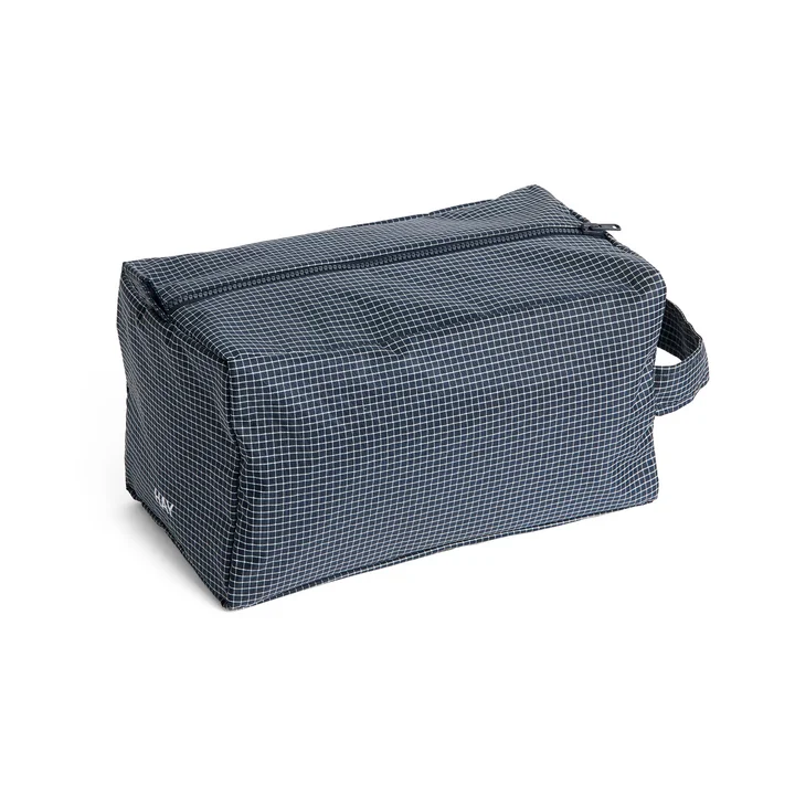 HAY - Grid Wash Bag M, dunkelblau