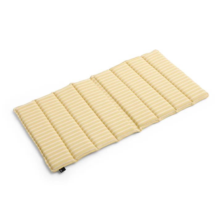 HAY - Terrazza Faltbares Sitzkissen, dicke Streifen, gelb