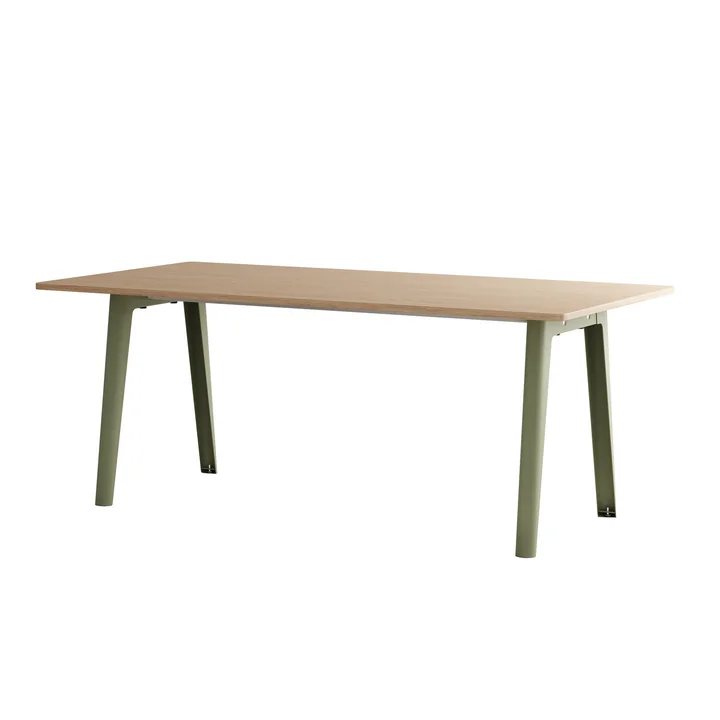 TipToe - NEW MODERN Esstisch 95 x 190 cm, Eiche / khaki grün