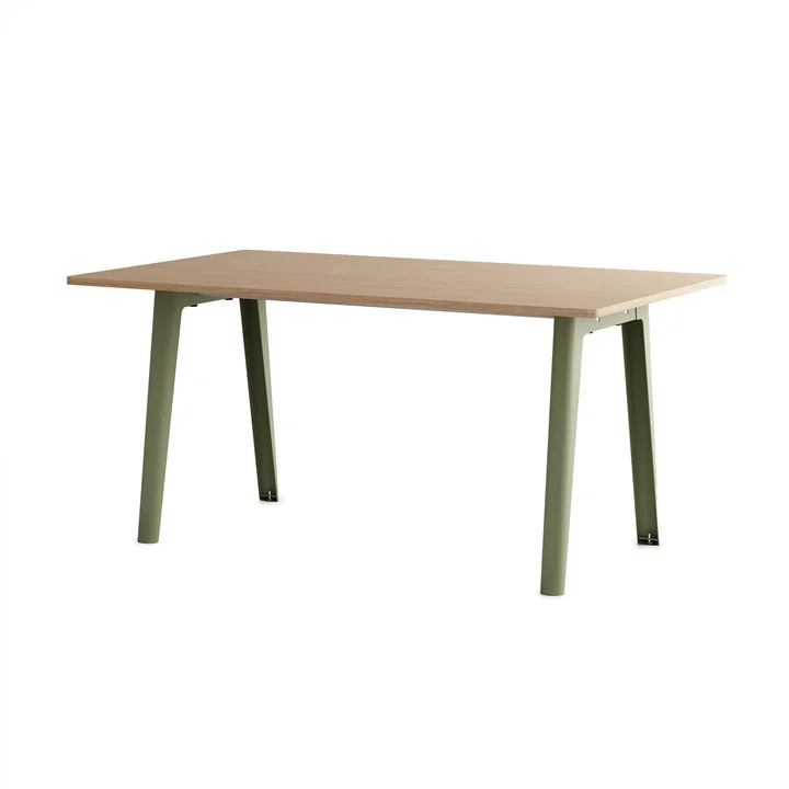 TipToe - NEW MODERN Esstisch 95 x 160 cm, Eiche / khaki grün