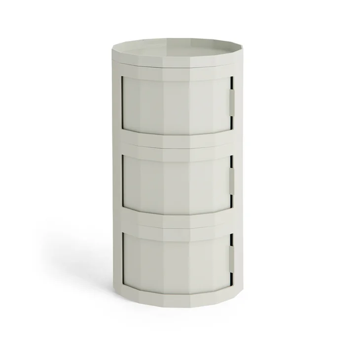 HAY - Facet Cabinet 30 mit Füßen und Rollen, misty grey