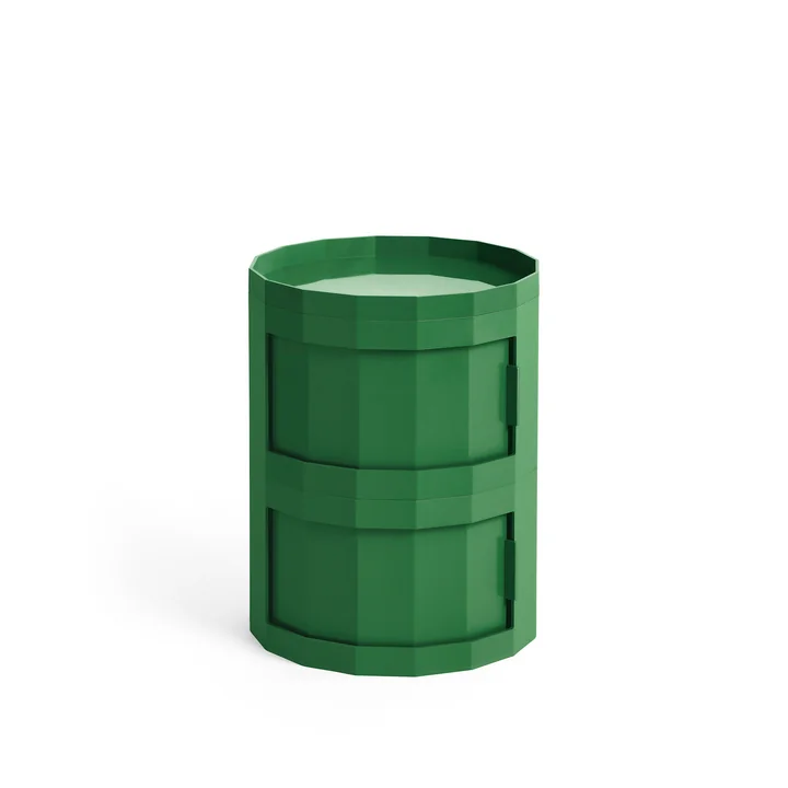HAY - Facet Cabinet 20 mit Füßen und Rollen, spinach green