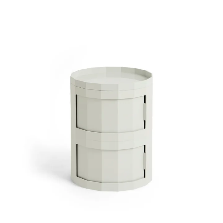 HAY - Facet Cabinet 20 mit Füßen und Rollen, misty grey