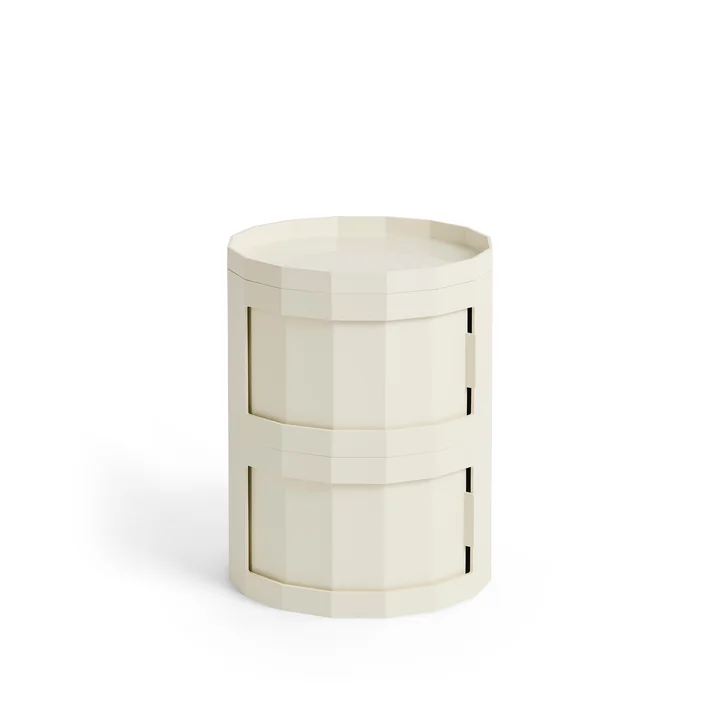 HAY - Facet Cabinet 20 mit Füßen und Rollen, eggshell