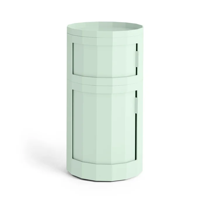 HAY - Facet Cabinet 110 mit Füßen und Rollen cm, soft mint