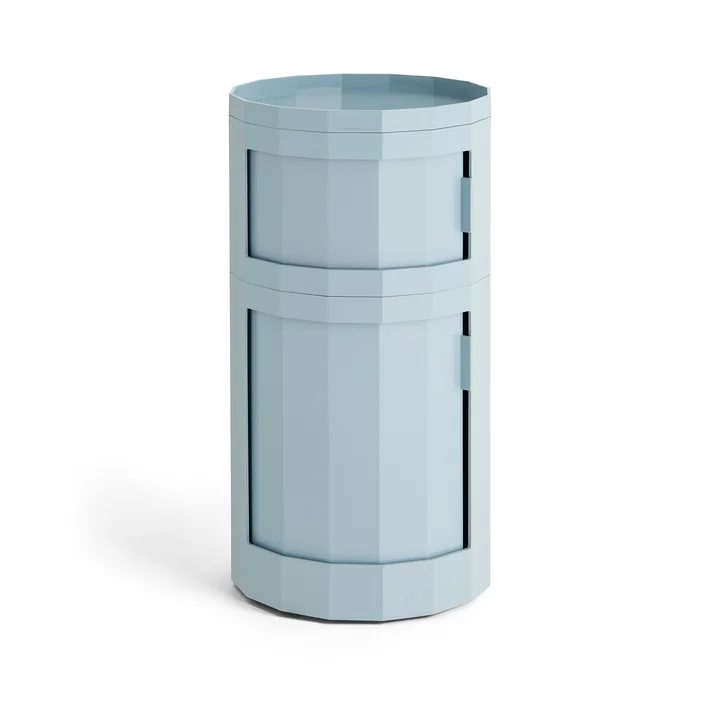 HAY - Facet Cabinet 110 mit Füßen und Rollen cm, misty blue