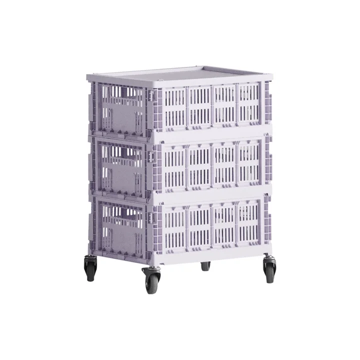 HAY - Beistelltisch auf Rollen, medium, lavender, recycled