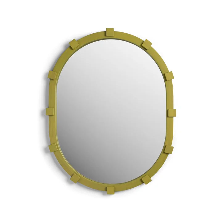&klevering - Chunk Spiegel, oval / grün