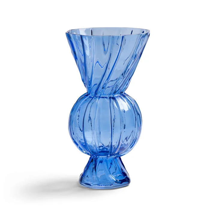 &klevering - Rhombic Glas-Vase, blau