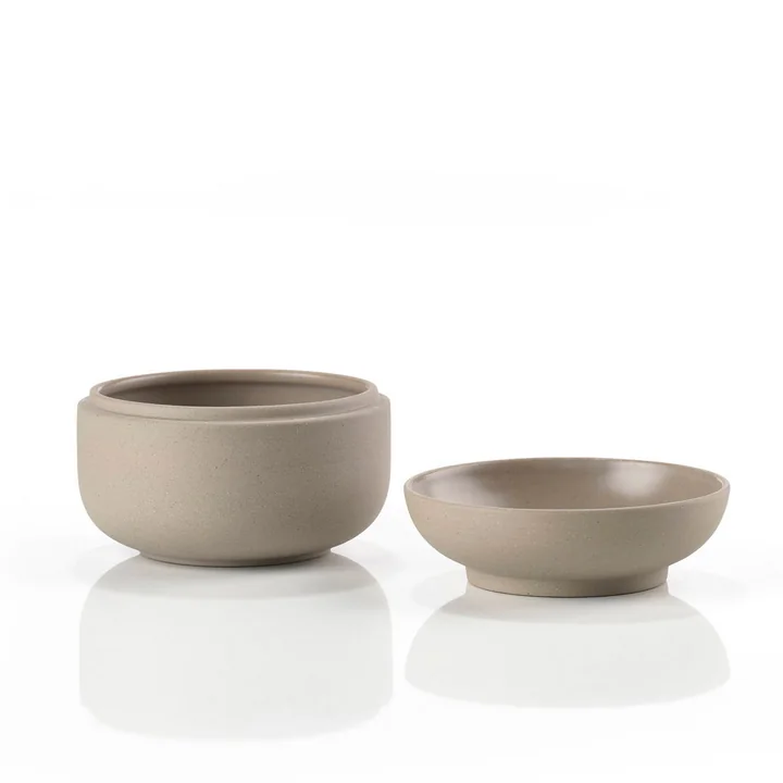 Zone Denmark - Sensu Gefäß mit Deckel, Ø 10 x 7,5 cm, taupe