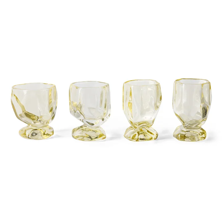 HKliving - Gläser, citrine (4er-Set)