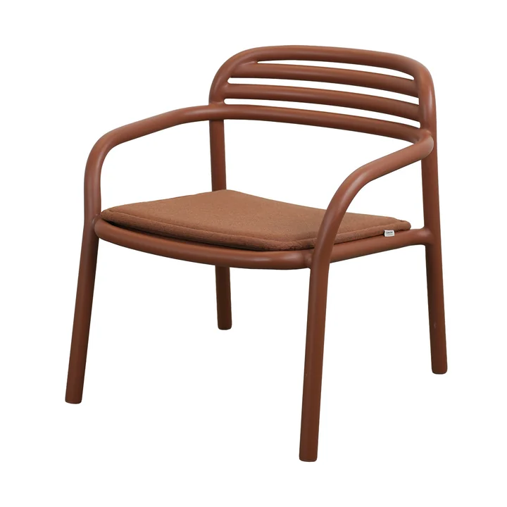 Cane-line - Bliss Loungesessel mit Sitzkissen, desert rot