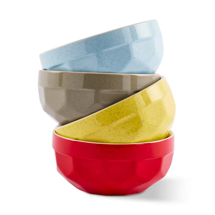 POLSPOTTEN - Polygon Frühstücksschalen 4er-Set, mehrfarbig