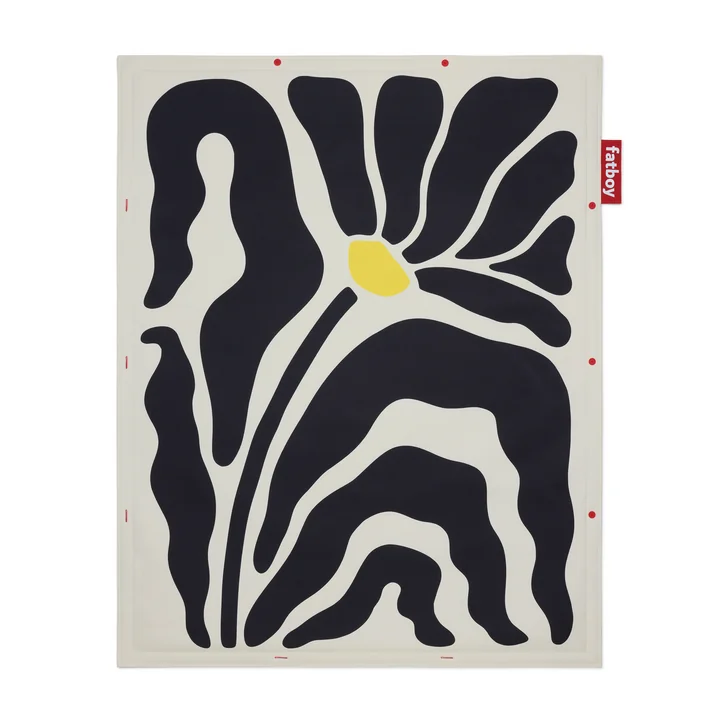 Fatboy - Flying Carpet, 180 x 140 cm, botanic creme / black