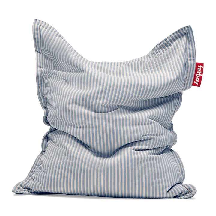 Fatboy - Bezug für Original Slim Terry Sitzsack, blizzard blue/cream