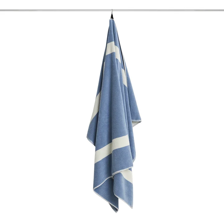 HAY - Stripe Badelaken 100 x 150 cm, dusty blue