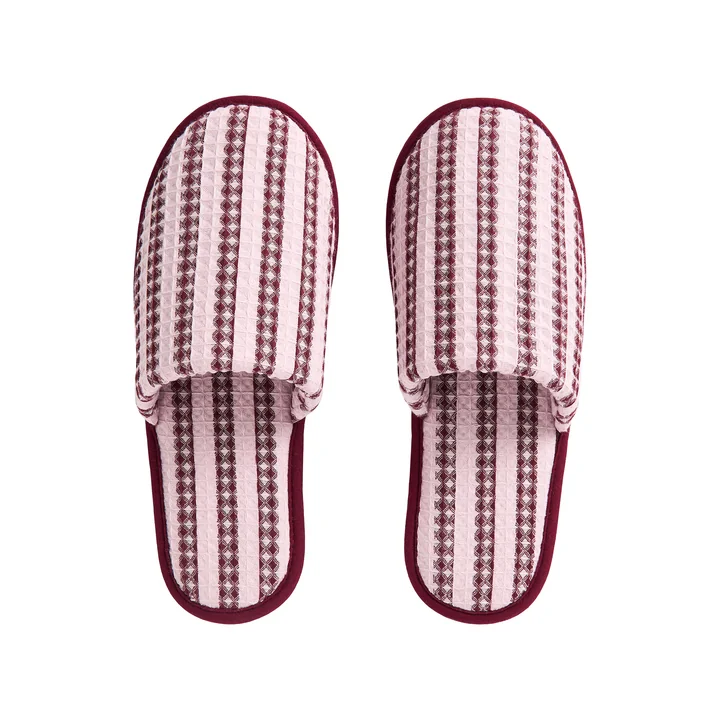 HAY - Waffle Hausschuhe, stripe cool pink
