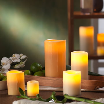 LED Echtwachskerze von Klein & More