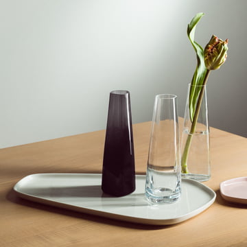 Iittala X Issey Miyake - Servierplatte 20x35 cm, Glasvase 180 mm