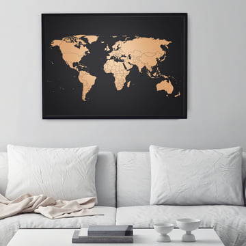 Awesome Maps - Copper Map, Kupfer /schwarz