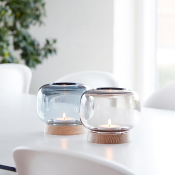 applicata - Hurricane Teelichthalter Blau und Smoke