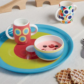 Alessini Kindergeschirr und Tablett Con-Centrici von Alessi