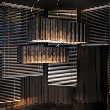 Container Pendelleuchte von Diesel Living in schwarz