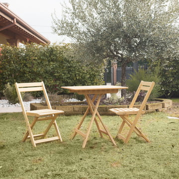 Marian Wooden Chair und Robin 70 Wooden Table von Fiam