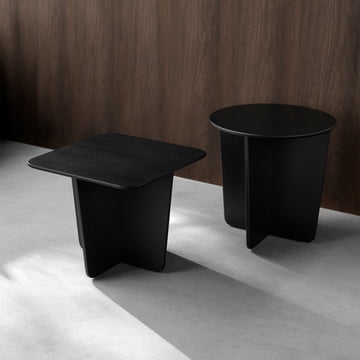 Tableau Beistelltisch von Fredericia mit runder und eckiger Tischplatte