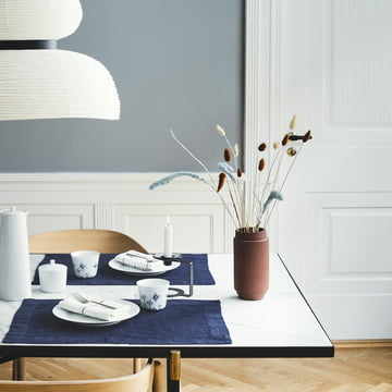 Plain Tischset, deep blue von Georg Jensen Damask auf dem Esstisch