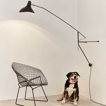  Mantis BS2 Wandleuchte von DCW über dem Lesesessel