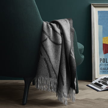 Wildflower Decke, hellgrau / dunkelgrau von Elvang 