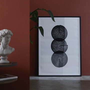 70 x 100 cm Rahmen in schwarz mit zeitlosem Print
