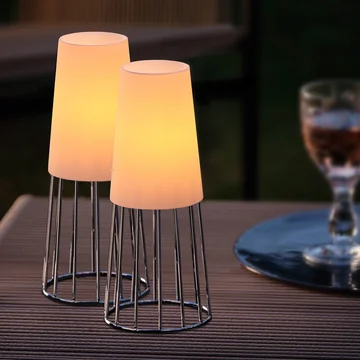 Lighthouse Teelichthalter von Philippi in weiß / silber (2er Set)