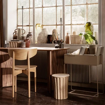 Herman Stuhl mit Holzgestell von Ferm Living in Eiche natur