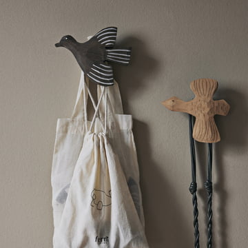 ferm LIVING - Lola Bird Haken, grau