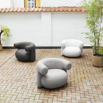Normann Copenhagen - Burra Outdoor Lounge Chair mit Rückdrehfunktion, Gruppe