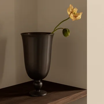 Audo - Pavot Vase, H 28,7 cm, dunkelbraun