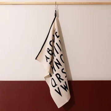 Design Letters - Premium Classic Geschirrtuch, natural / black